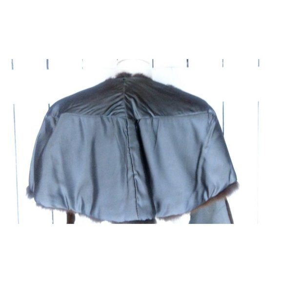 Vintage fur stole wrap 40s 50s brown fur capelet caplet bridal wedding wrap - Picture 6 of 7